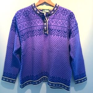 100% wool Norwegian style ski sweater